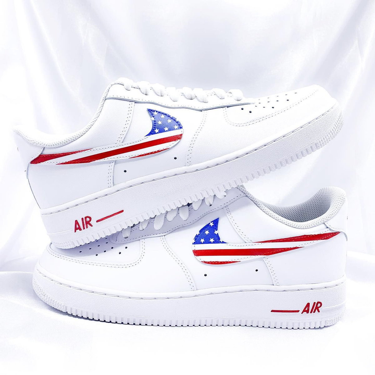 LIMITED EDITION - NEW CUSTOMIZED | MINIMALIST USA FLAG STRIPE SNEAKERS