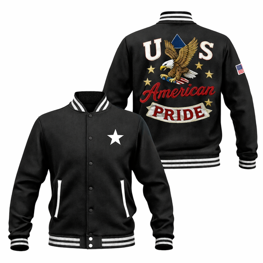 LIMITED EDITION - NEW CUSTOMIZED | EAGLE PATRIOTIC CLASSIC USA FLAG VARSITY & BASEBALL JACKET