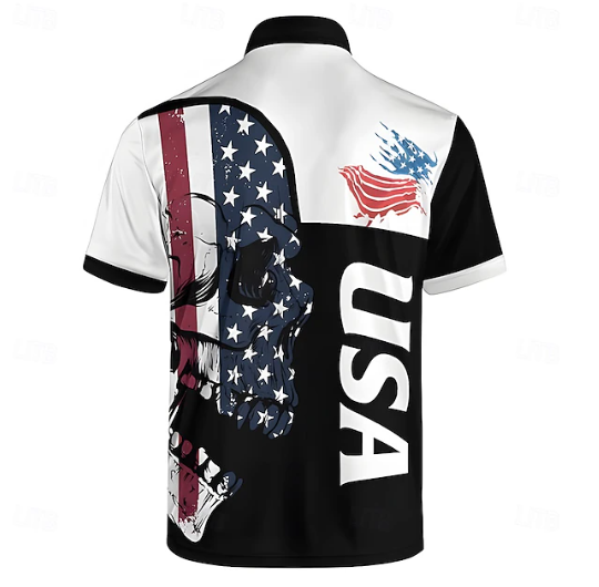 LIMITED EDITION - NEW CUSTOMIZED USA FLAG PATRIOTIC POLO